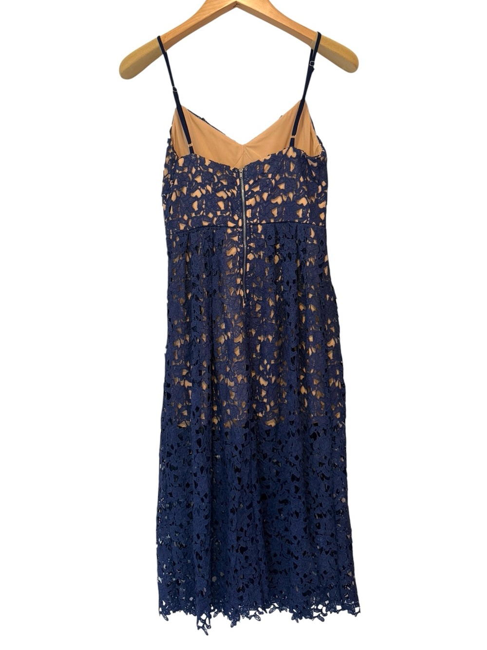Toby Heart Ginger x Love Indie Navy Crochet Lace Midi Dress Medium NWT - Picture 2 of 12